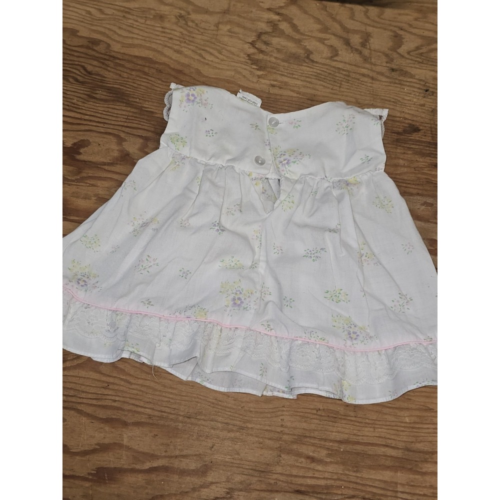 Vintage Baby Girl Dress 3-6 Months Paper Tag Beautiful - Picture 4 of 7